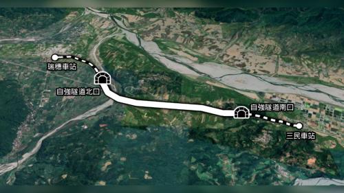 東線鐵路自強隧道拓寛工程-三民段改線全貌