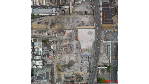 高雄市區鐵路地下化-高雄車站段地下化工程空拍照片