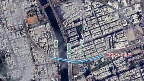 高雄市區鐵路地下化-愛河段臺鐵鐵路地下化工程-位置圖