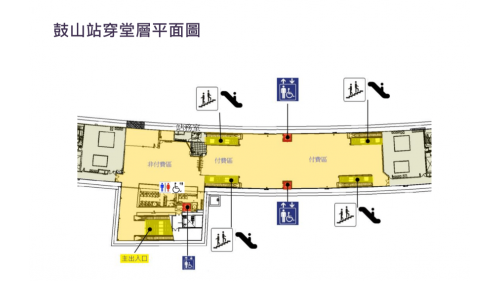 鐵路地下化計畫-高雄市區計畫復設車站-鼓山站大廳層平面圖