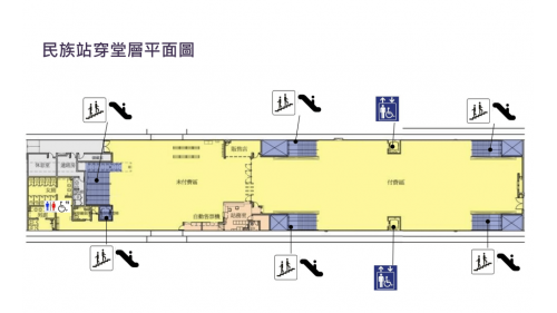 鐵路地下化計畫-高雄市區計畫新設車站-民族站大廳層平面圖