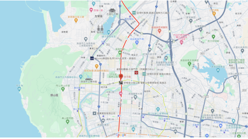高雄捷運紅線沿線車站介紹-凹子底站(R13)位置