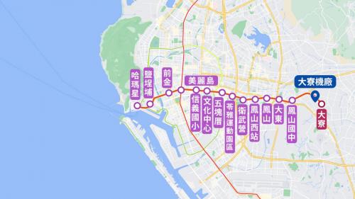 高雄捷運-橘線路圖