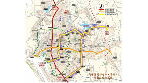 高雄捷運-興建中路網-高雄捷運黃線