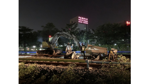高雄捷運-興建中路網岡山路竹延伸線-第一階段施工照片