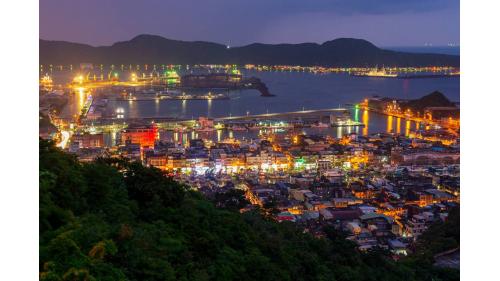 南方澳觀景台俯瞰蘇澳港夜景