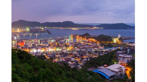 南方澳觀景台俯瞰蘇澳港夜景