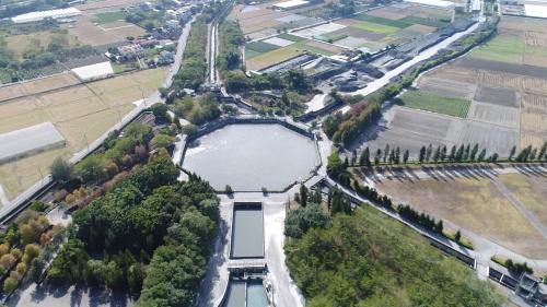 位於集集攔河堰南岸聯絡渠道擴建段，第六段起點，為兼具灌溉發電及工業用水多目標功能之分水工，於濁幹線林內二號進水口處，設置八角形分水工進行分水。