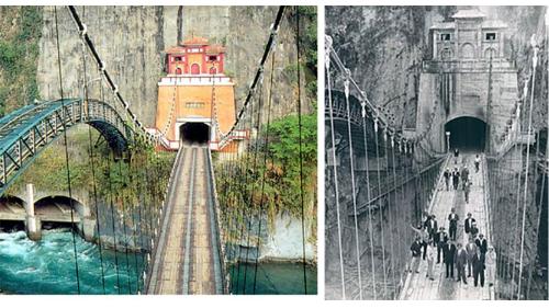 大甲溪流域原谷關電廠廠房通道(由右岸至左岸)