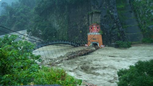 大甲溪流域谷關電廠桃芝颱風淹水情形