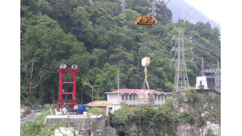 大甲溪流域谷關電廠施工索道代替施工便橋