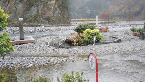 大甲溪流域敏督利風災時的青山電廠辦公區