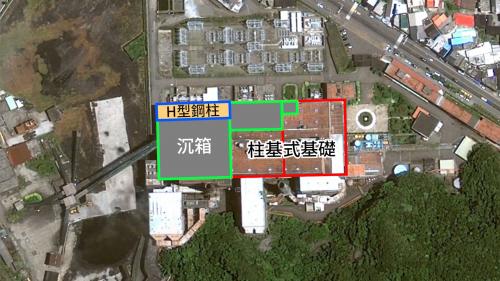 使用柱基式基礎、沉箱、H型鋼柱等方式 進行工程整地。