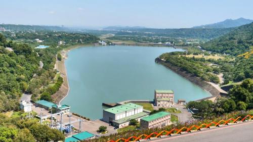 石門水庫桃園大圳進水口對岸遠眺