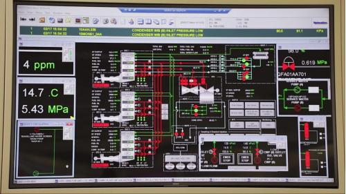 大潭電廠控制室面板
