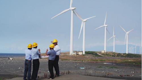 大潭電廠周邊風力發電機