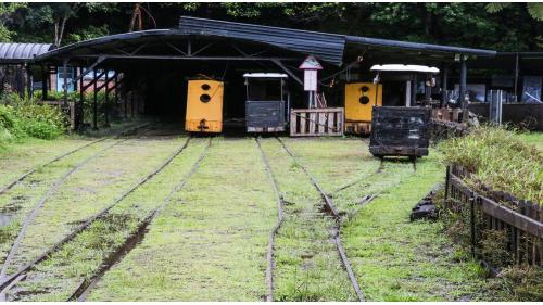 「獨眼小僧」為當時平溪線特有的運煤小火車，是台灣少有的電氣化小火車頭。其車頭前方的圓孔裝置頭燈，另一圓孔則作為駕駛視窗，礦車於夜間行駛時，遠看就像一個眼睛在發光，因而得名。