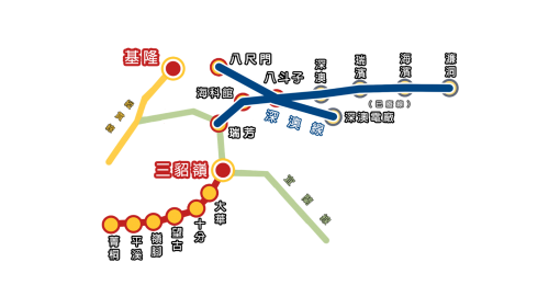 圖中藍色部份為深澳支線。