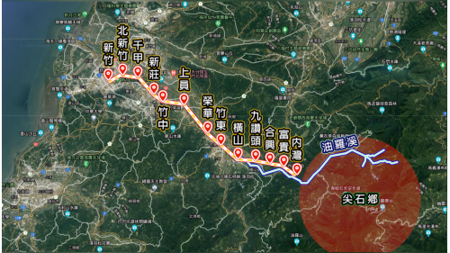 內灣支線鐵路路線圖