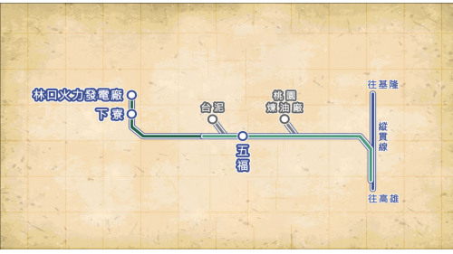 林口支線鐵路路線圖