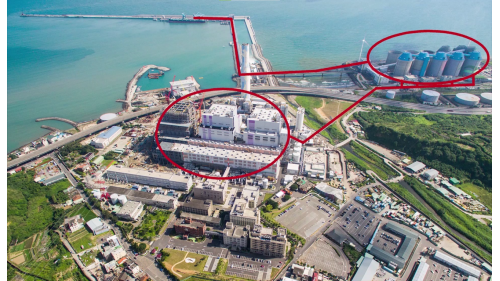 為配合新機組的燃煤需求，在電廠旁的海岸，新建專用卸煤碼頭及煤倉，再以密閉式輸送帶與地下輸煤廊道，穿越西濱快速公路，直接送入廠內煤倉。