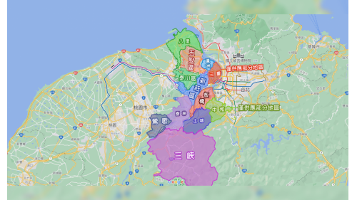 板新淨水場取大漢溪水源，供應新北市10個區域的全部及2個地區少部分用水