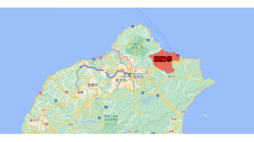 基隆市地理位置圖