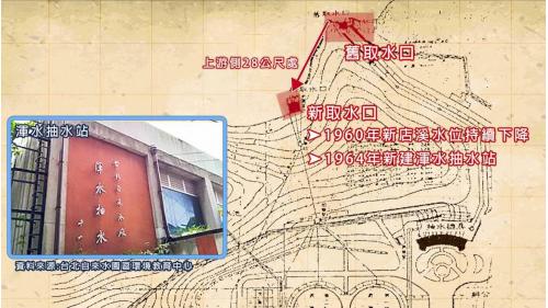 1946年初新店溪新取水口取水因溪水日降，逐漸失去效用，乃於1964新建渾水抽水站，並陸續增添抽水馬達，以應供水之需。