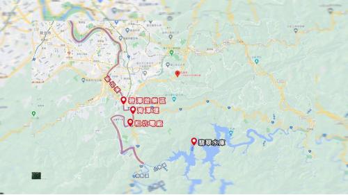 公共給水大台北區青潭堰位置