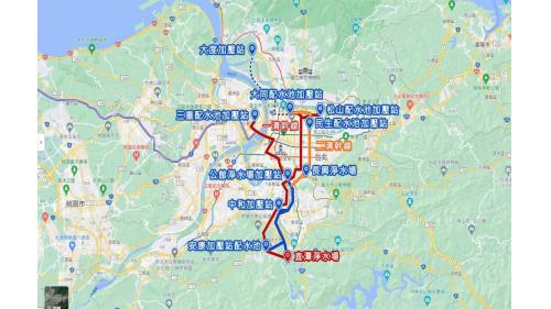 公共給水大台北區直潭淨水廠各地區配水池及加壓站