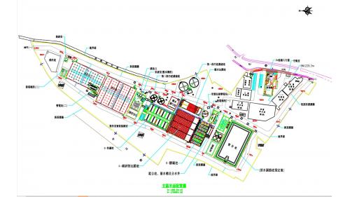 桃園地區公共給水：龍潭淨水廠淨水設備配置圖