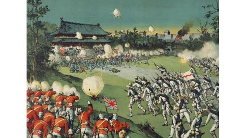 1900年8月4日聯軍約2萬人進攻北京城，8月14日外城失守。