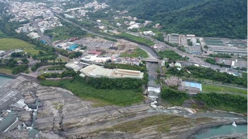 大甲溪及食水嵙溪匯流處俯瞰