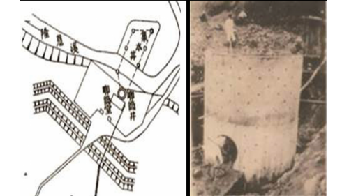 1926年變更原水取入口後的設計圖_集水井沉設過程
